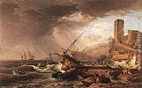 Claude-Joseph Vernet Storm with a Shipwreck painting